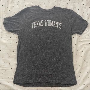 🆕 Women's Texas Woman's Universiry TWU Gray Short Sleeve T-Shirt